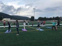 Children doing yoga